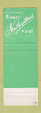Matchbook Cover - Northeastland Hotel Presque Isle ME