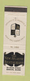 Matchbook Cover - New Atlantic Restaurant Bangor ME WEAR