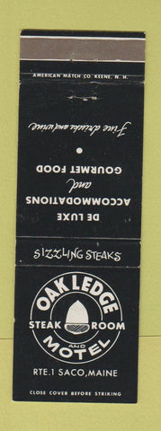 Matchbook Cover - Oak Ledge Motel Saco ME