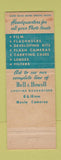 Matchbook Cover - Mansur's Augusta ME Bell Howell Movie Camera