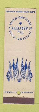 Matchbook Cover - Lafayette Officers' Club Portland ME