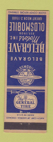 Matchbook Cover - Belgrave Oldsmobile General Tire Great Neck LI NY
