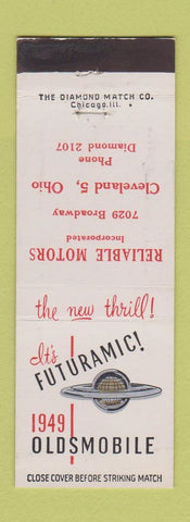 Matchbook Cover - 1949 Oldsmobile Reliable Motors Cleveland OH