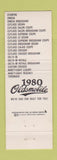 Matchbook Cover - Jim Miller Chevrolet Oldsmobile Genoa IL 1980