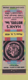 Matchbook Cover - Hank's Motors Oldsmobile Lakewood OH