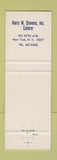 Matchbook Cover - New York Mets Baseball Shea Stadium Harry Stevens