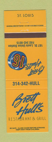 Matchbook Cover - Brett Hull's Restaurant ST Louis MO Blues hockey