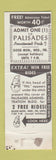 Matchbook Cover - WNEW Radio New York Giants football schedule Palisades Park