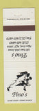Matchbook Cover - Pino's New York City baseball Jerry Casale Red Sox