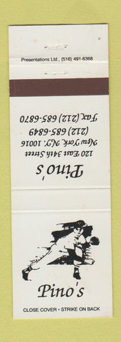 Matchbook Cover - Pino's New York City baseball Jerry Casale Red Sox