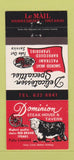 Matchbook Cover - Dominion Steak House Hawkesbury ON 30 Strike