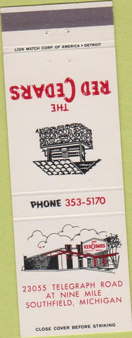 Matchbook Cover - Red Cedars Southfield MI