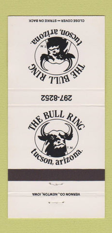 Matchbook Cover - The Bull Ring Tucson AZ 30 Strike