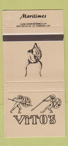 Matchbook Cover - Vito's Maritimes Canada 30 Strike