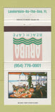 Matchbook Cover - Aruba Beach Cafe Fort Lauderdale by the Sea FL 30 Strike