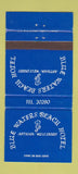 Matchbook Cover - Blue Waters Beach Hotel Antigua West Indies 30 Strike
