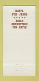 Matchbook Cover - Asian Connection Kaffa Australia clothes 30 Strike
