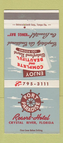 Matchbook Cover - Resort Hotel Crystal River FL 30 Strike