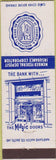 Matchbook Cover - Farmers Merchants Bank Hagerstown MD