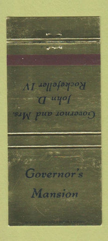 Matchbook Cover - Governor's Mansion John D Rockefeller IV 30 Strike