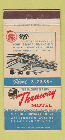 Matchbook Cover - Thruway Motel Albany NY 30 Strike