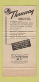 Matchbook Cover - Thruway Motel Albany NY 30 Strike