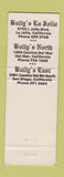 Matchbook Cover - Bully's Prime Rib La Jolla Del Mar San Diego CA
