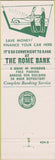 Matchbook Cover - Rome Bank  and  Trust Co Rome GA