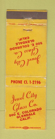 Matchbook Cover - Jewel City Glass Glendale CA WORN
