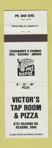 Matchbook Cover - Victor's Tap Room Pizza Reading OH
