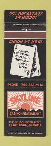 Matchbook Cover - Skyline Casino Restaurant Henderson NV