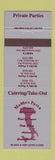 Matchbook Cover - Momo's Pasta Addison TX