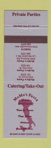 Matchbook Cover - Momo's Pasta Addison TX
