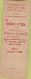 Matchbook Cover - Dodgel Hotel Washington DC