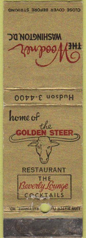 Matchbook Cover - Woodner Hotel Washington DC