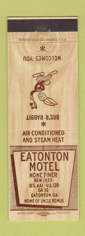 Matchbook Cover - Eatonton Motel GA Bre'r Rabbit