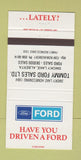 Matchbook Cover - Tommy Ford Smoky Lake AB Skidoo snowmobiles 30 Strike