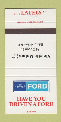 Matchbook Cover - Violette Motors Edmundston NB 30 Strike