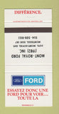 Matchbook Cover - Mont Royal Ford Montreal QC 30 Strike