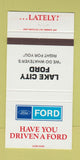 Matchbook Cover - Lake City Ford Canada 30 Strike