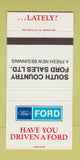 Matchbook Cover - South Country Ford Canada 30 Strike