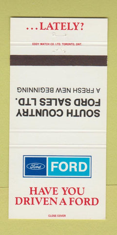 Matchbook Cover - South Country Ford Canada 30 Strike