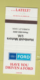 Matchbook Cover - Humboldt Motors Ford SK 30 Strike