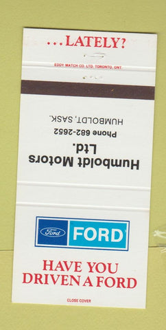 Matchbook Cover - Humboldt Motors Ford SK 30 Strike