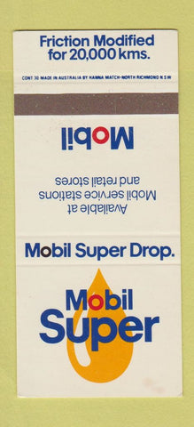 Matchbook Cover - Mobil oil gas Australia SAMPLE 30 Strike