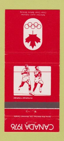 Matchbook Cover - 1976 Canada Olympics Athletics RED 30 Strike