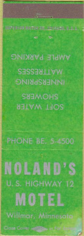Matchbook Cover - Noland's Motel Willmar MN