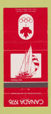 Matchbook Cover - 1976 Canada Olympics Yachting RED 30 Strike