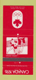 Matchbook Cover - 1976 Canada Olympics Volleyball RED 30 Strike
