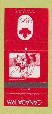 Matchbook Cover - 1976 Canada Olympics Volleyball RED 30 Strike